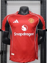 25-26 Man Utd Home Player Version Soccer Jersey