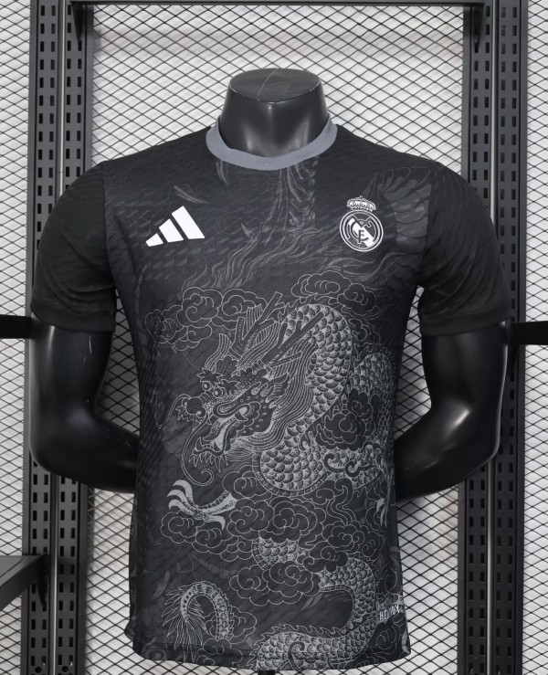 25-26 RMA Black Special Edition Player Version Soccer Jersey