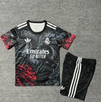 25-26 RMA Red Black Special Edition Kids Soccer Jersey 25-26 RMA Red Black Special Edition Kids Soccer Jersey