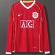 2006-2007 Man Utd Home long sleeve Retro soccer jersey