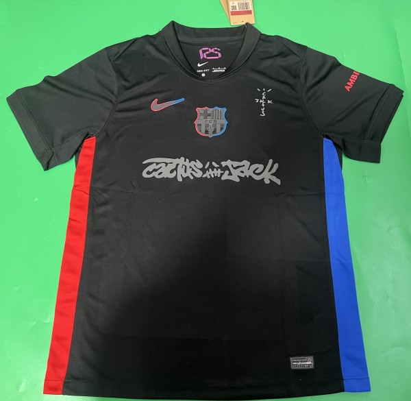 24-25 BAR Away Limited Edition Fans Soccer Jersey (Print Cactus Jack)灰