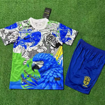 25-26 Brazil Blue Special Edition Kids Soccer Jersey 鹦鹉 25-26 Brazil Blue Special Edition Kids Soccer Jersey 鹦鹉