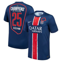 24-25 PSG Home Champions Of Europe 25 ICI C'EST Paris Fans Soccer Jersey球迷