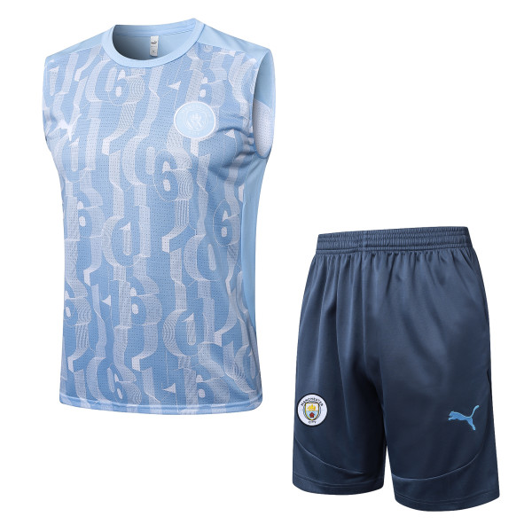 24-25 Man City High quality Tank Top And Shorts Suit