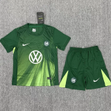 25-26 Wolfsburg Home Kids Soccer Jersey