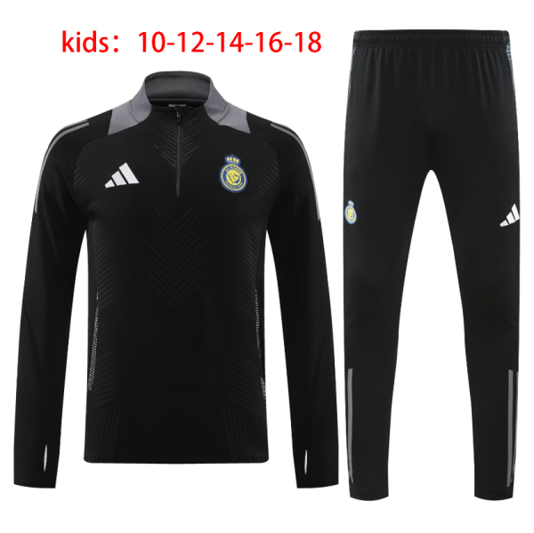 24-25 Al-Nassr High Quality Kids Half Pull Tracksuit