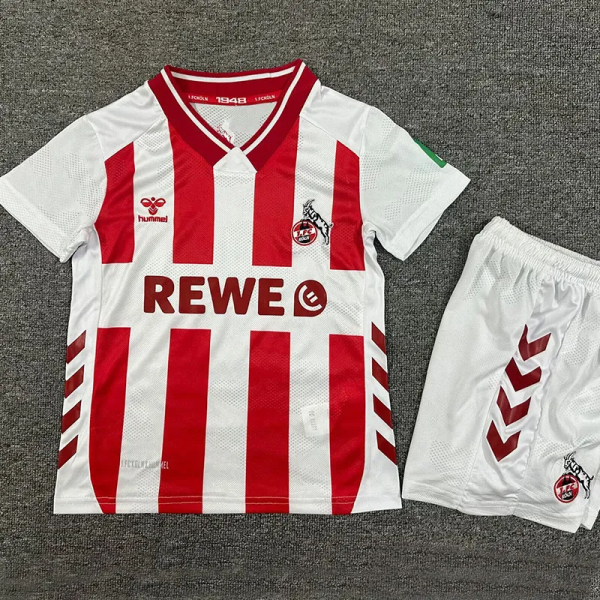 25-26 Koln Home Kids Soccer Jersey 1:1 Thai Quality