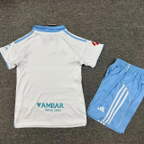 25-26 Zaragoza Home Kids Soccer Jersey 1:1 Thai Quality