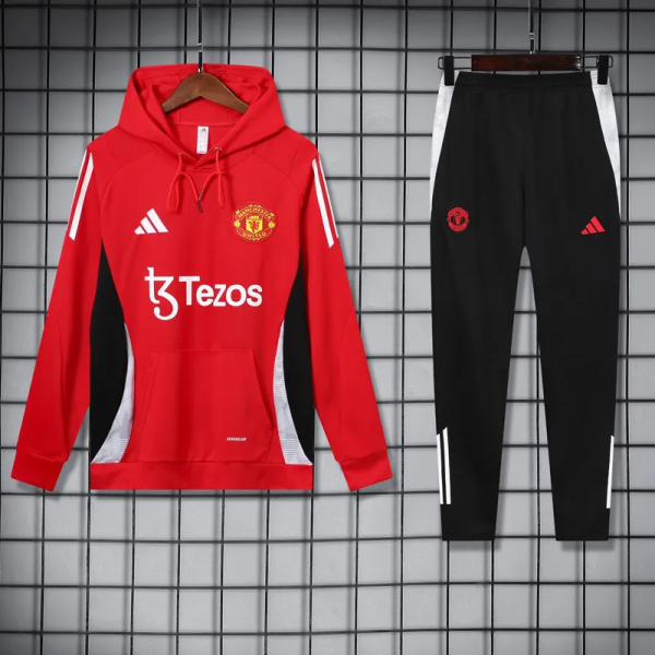 24-25 Man Utd Red Hoodie Tracksuit (卫衣套装)