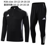 2025 AD Black Kids Half Pull Tracksuit