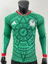 25-26 Mexico Home Long sleeves Player Version Soccer Jersey 1:1 Thai Quality