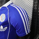 2025 AD Blue Player Version Polo Short Sleeve 1:1 Thai Quality