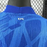 25-26 CHE Home Long Sleeve Player Version Soccer Jersey