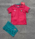 2026 Portugal Home Kids Soccer Jersey