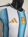 2026 Argentina World Cup Home Long Sleeve Player Version Soccer Jersey