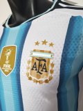 2026 Argentina World Cup Home Long Sleeve Player Version Soccer Jersey