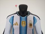 2026 Argentina World Cup Home Long Sleeve Player Version Soccer Jersey