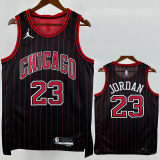 25-26 BULLS JORDAN #23 Black Top Quality Hot Pressing NBA Jersey (Trapeze Edition) 飞人版
