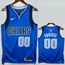 22-23 Dallas Mavericks CHRISTIE #00 Blue Top Quality Hot Pressing NBA Jersey(V领)