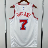 23-24 ROCKETS DURANT #7 White City Edition Top Quality Hot Pressing NBA Jersey