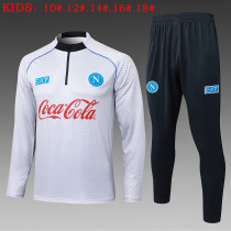 25-26 Napoli High Quality Kids Half Pull Tracksuit