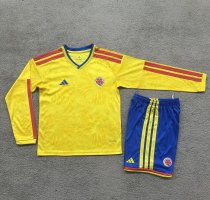 2026 World Cup Colombia Home Long Sleeve Kids Soccer Jersey (长袖) 2026 World Cup Colombia Home Long Sleeve Kids Soccer Jersey (长袖)