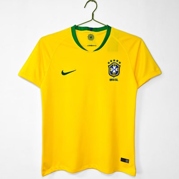 2018 Brazil Home Retro Soccer Jersey