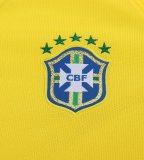 2014 Brazil Home Retro Kids Soccer Jersey