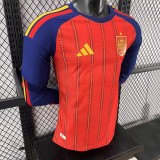 2026 World Cup Spain Home Long Sleeve Player Version Soccer Jersey*长袖球员