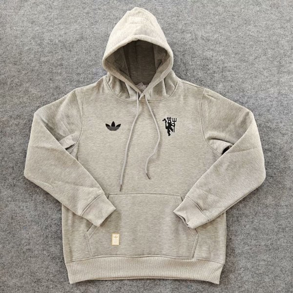2024 Man Utd Gray Fleece Hoodie