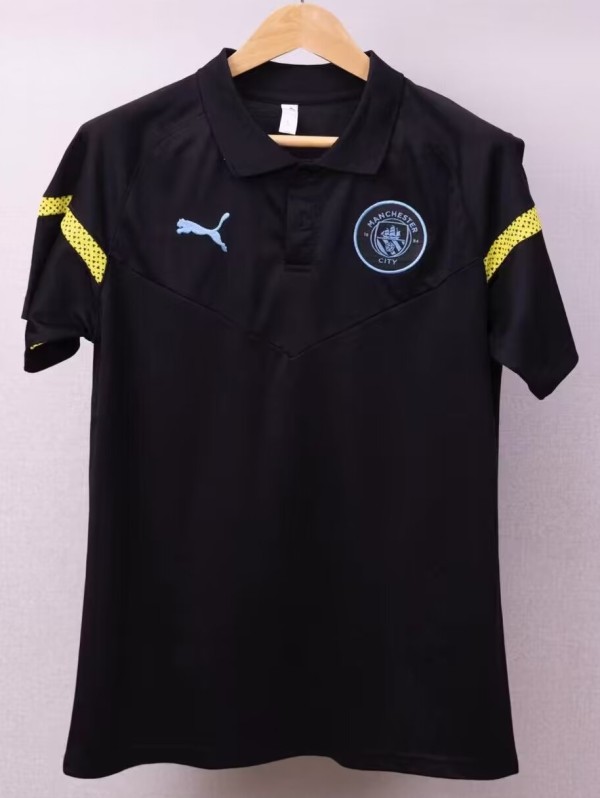24-25 Man City Black Polo Short Sleeve