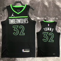 22-23 TIMBERWOLVES TOWNS #32 Black Top Quality Hot Pressing NBA Jersey (Trapeze Edition) 22-23 TIMBERWOLVES TOWNS #32 Black Top Quality Hot Pressing NBA Jersey (Trapeze Edition)