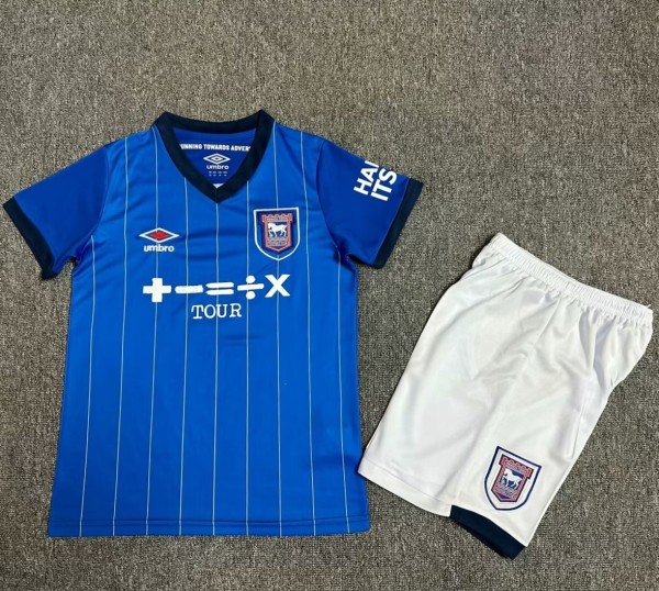 24-25 Ipswich Town Home Kids Soccer Jersey