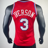 1996-97 76ERS IVERSON #3 Red Retro Top Quality Hot Pressing NBA Jersey