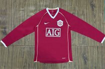 2005-2006 Man Utd Home Long sleeves Retro Soccer Jersey
