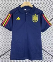 24-25 Spain Royal Blue Polo Short Sleeve