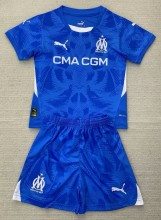 24-25 Marseille Blue GoalKeeper Kids Soccer Jersey