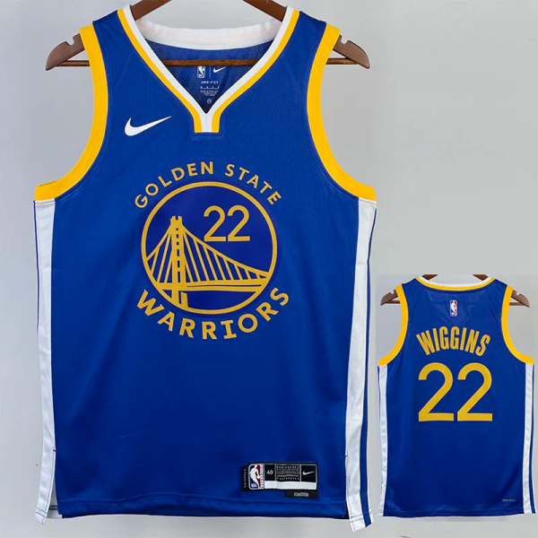 22-23 WARRIORS WIGGINS #22 Blue Top Quality Hot Pressing NBA Jersey