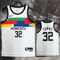 22-23 TIMBERWOLVES TOWNS #32 White City Edition Top Quality Hot Pressing NBA Jersey 22-23 TIMBERWOLVES TOWNS #32 White City Edition Top Quality Hot Pressing NBA Jersey