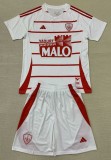 24-25 Stade Brestois Away Kids Soccer Jersey