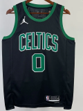 22-23 CELTICS TATUM #0 Black Top Quality Hot Pressing NBA Jersey (Trapeze Edition)