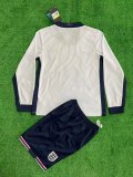 2024 Englande Europe Cup Home Long sleeves Kids Soccer Jersey