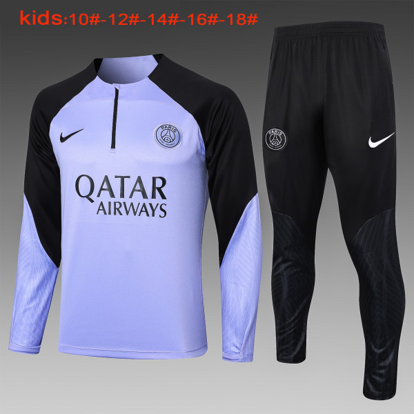 23-24 PSG High Quality Kids Half Pull Tracksuit
