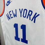 KNICKS BRUNSON #11 White 75th Anniversary Retro NBA Jersey