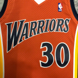 2010 WARRIORS CURRY #30 Orange Retro Top Quality Hot Pressing NBA Jersey
