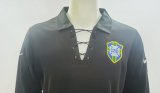 2004 Brazil Black Long sleeves Retro shirts