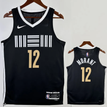 23-24 Grizzlies MORANT #12 Black City Edition Top Quality Hot Pressing NBA Jersey 23-24 Grizzlies MORANT #12 Black City Edition Top Quality Hot Pressing NBA Jersey