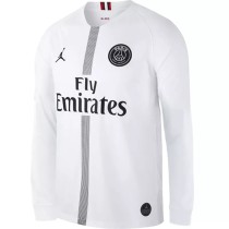 2018-2019 PSG Paris Jordan White Long Sleeve Retro Soccer Jersey