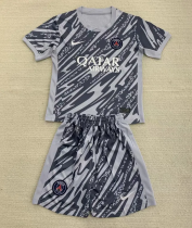 24-25 PSG Grey GoalKeeper Kids Soccer Jersey