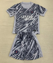 24-25 PSG Grey GoalKeeper Kids Soccer Jersey